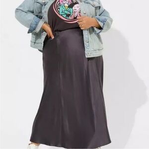 maxi satin bias maxi skirt